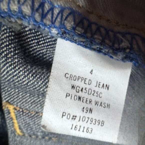 CALVIN KLEIN Cropped Cuffed Denim Jeans Pioneer Wash Women's 4 - Picture 7 of 7